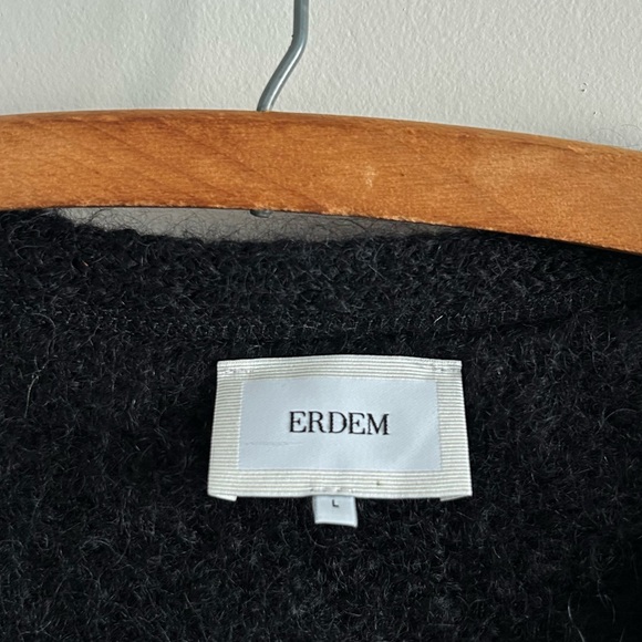 Erdem Black Mohair Marcilly Cardigan Sweater Womens Large - Picture 4 of 7